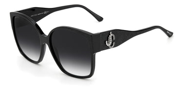 Women Jimmy Choo Sunglasses: NOEMI/S - Glitter Black - SpecSMART Eye Clinic (Diagonal View)